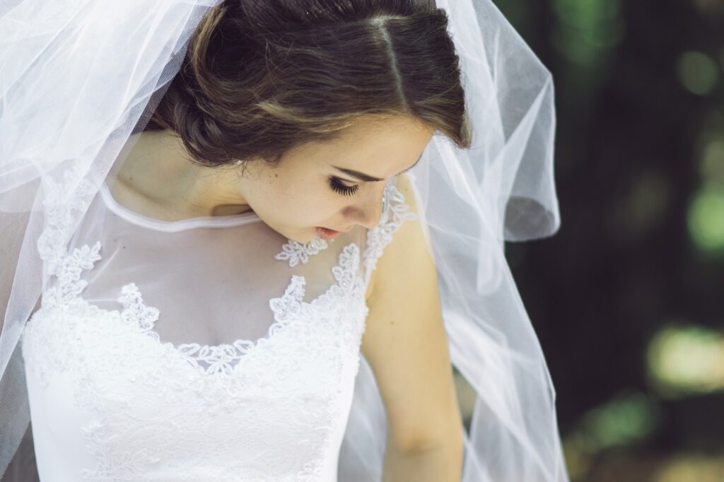 wedding, bride, white